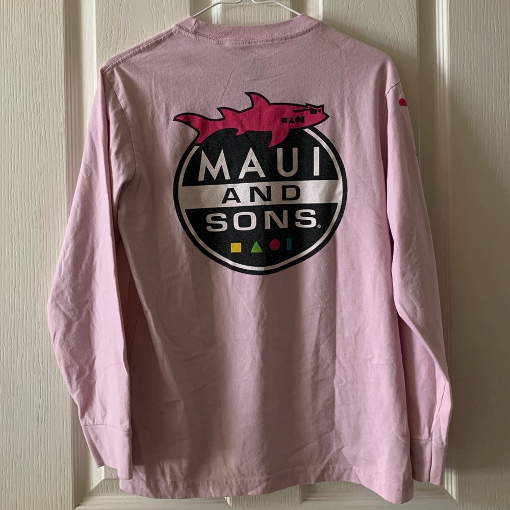 Maui and Sons Men’s Pink Long-Sleeve